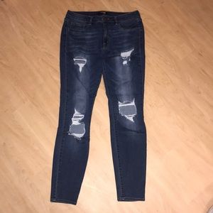 Distressed jeans